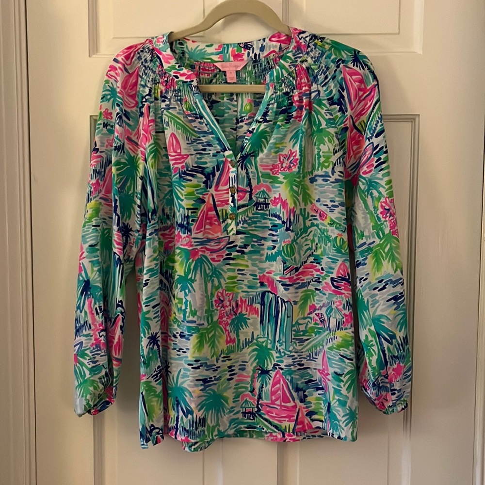 Lilly Pulitzer Elsa Top Sailboat top